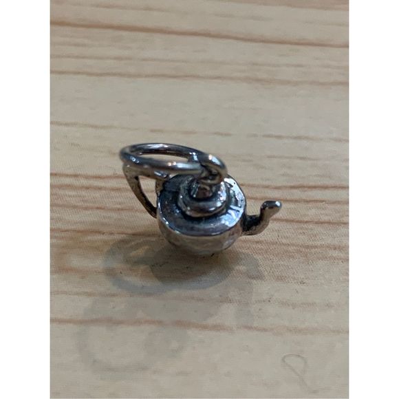 Vintage Mini Tea Pot Sterling Silver Jewelry Charm - Picture 2 of 6